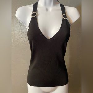 INC INTERNATIONAL CONCEPTS Black Sweater Cami/Tank With rhinestone Detail